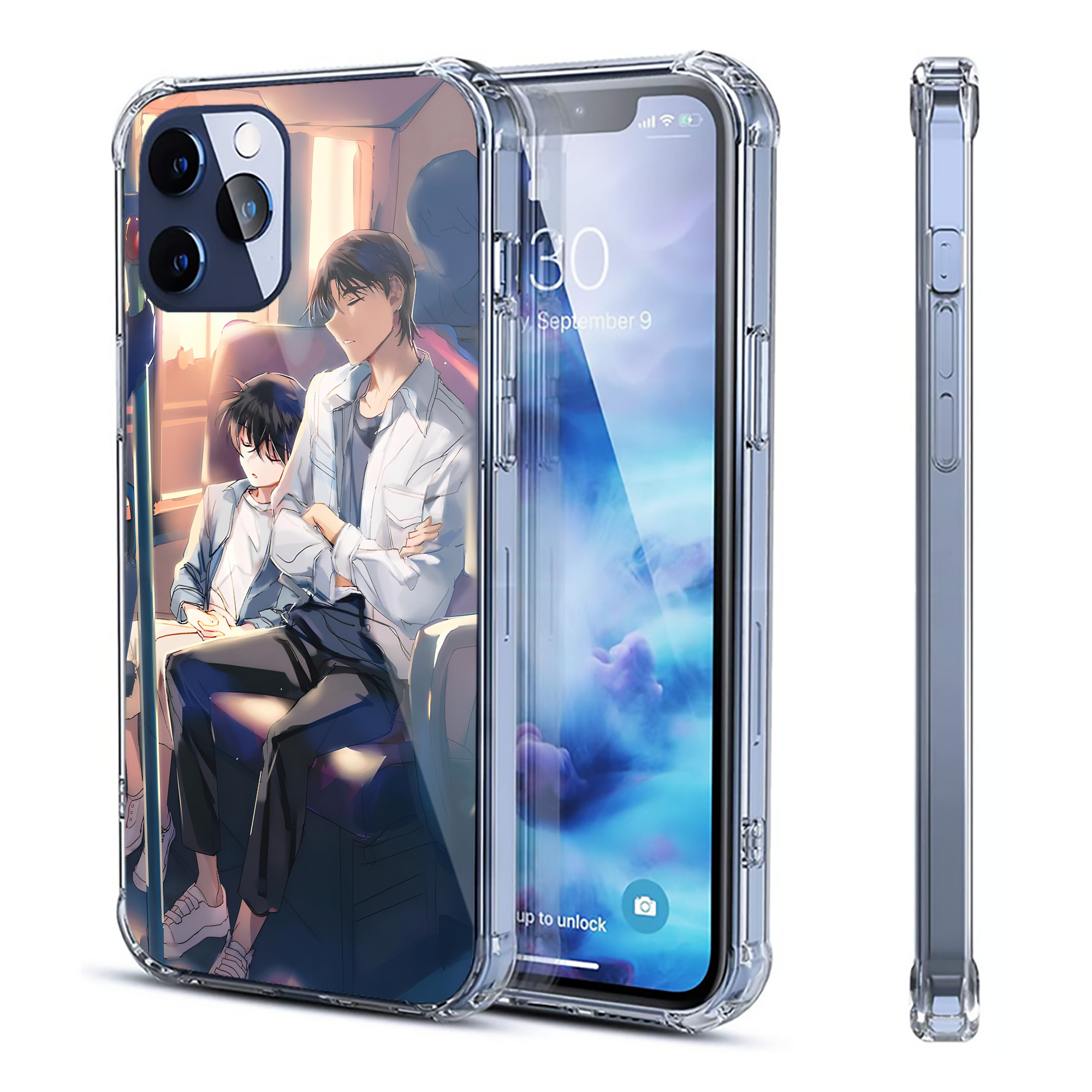 （画像用） 名探偵コナン Detective Conan 【iPhone 12シリーズ対応】透明スマホケース（クリアソフトケース）